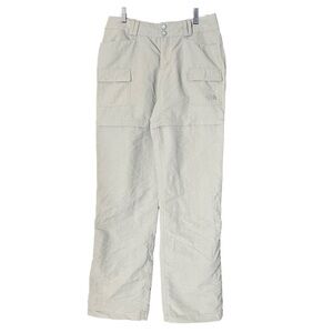 The North Face Convertible Khaki Nylon Hiking Pants. Size 4 Long